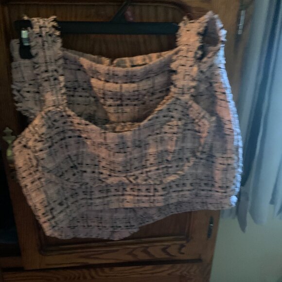 NWOT Wild Fable Tweed Pink Set Skort (S) & Crop Top (XS) - Picture 7 of 7